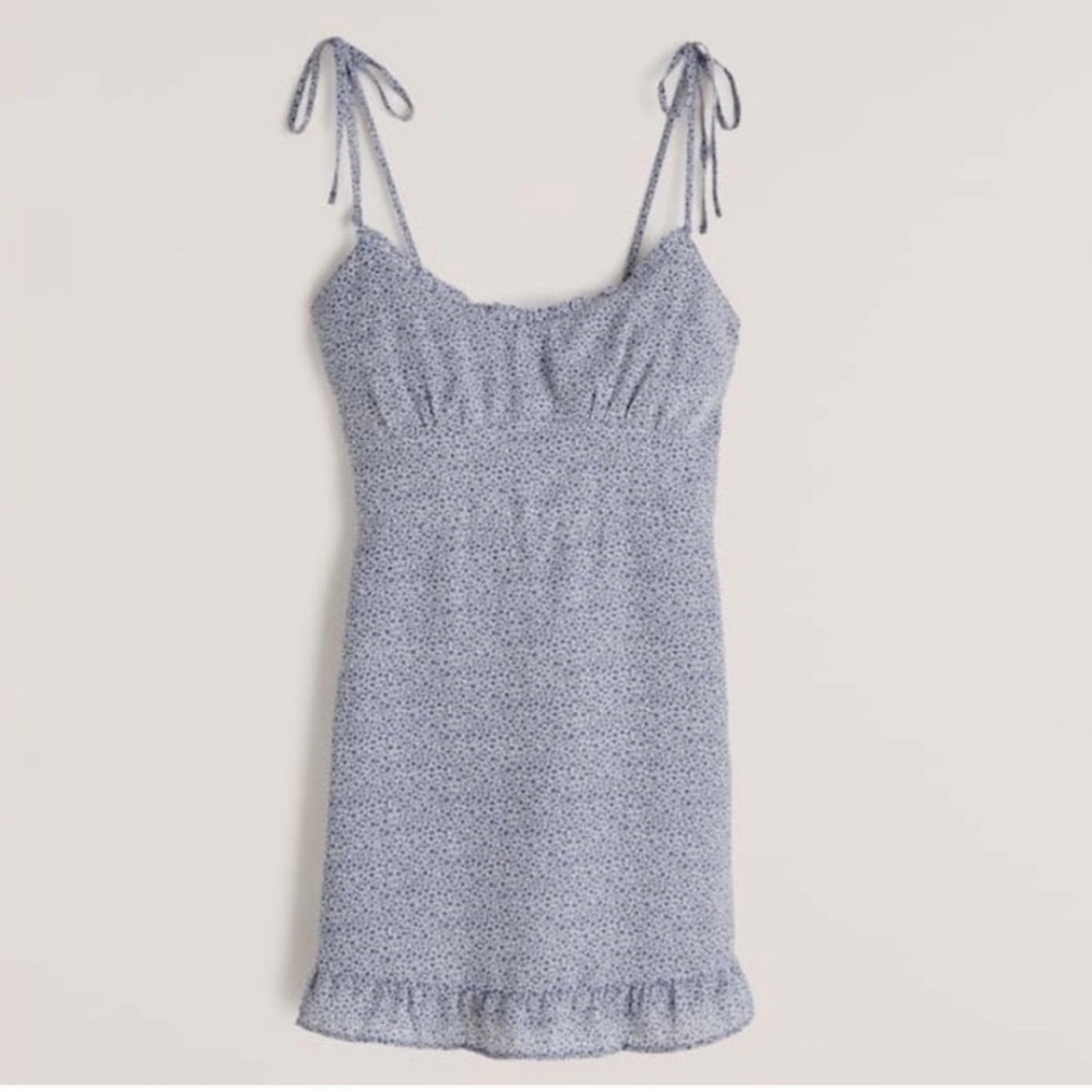Abercrombie & Fitch Blue Floral Spaghetti Strap Dress - Picture 4 of 12